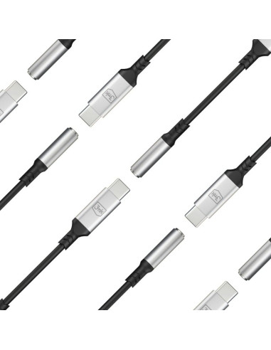 Adapter 3mk usb-c - minijack 3.5 mm - srebrny