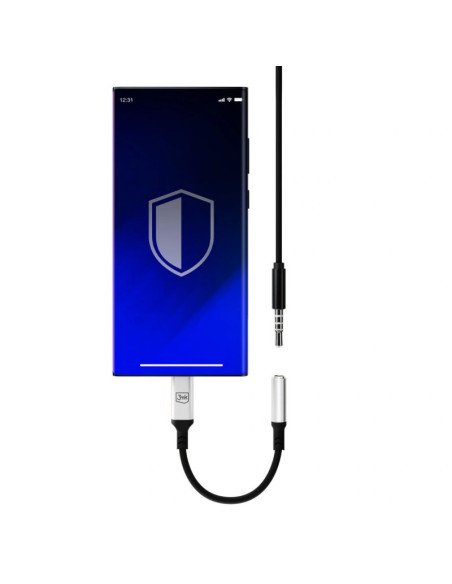 Adapter 3mk usb-c - minijack 3.5 mm - srebrny