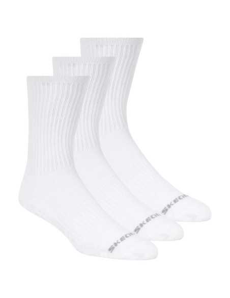 Skechers 3pk unisex non terry crew s601102-100 białe 43-46