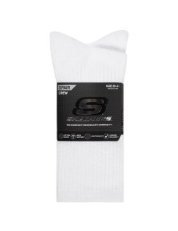 Skechers 3pk unisex non terry crew s601102-100 białe 43-46 2