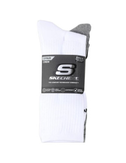Skechers 3pk unisex non terry crew s601102-107 białe 43-46