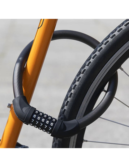 Zapięcie rowerowe rockbros rks570-rd – linka stalowa, szyfr