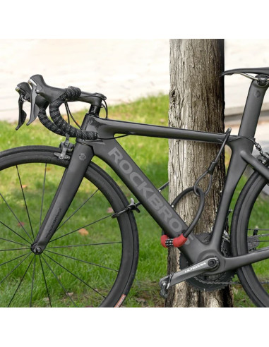 Zapięcie rowerowe rockbros rks570-rd – linka stalowa, szyfr