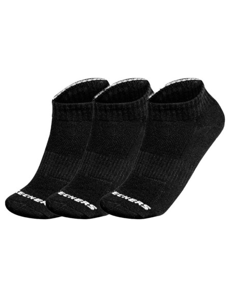 Skechers 3pk unisex terry qtr crew s111035-001 czarne 35-38