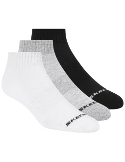 Skechers 3pk unisex terry qtr crew s111035-107 białe 43-46