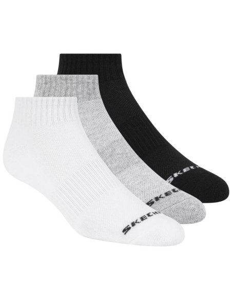 Skechers 3pk unisex terry qtr crew s111035-107 białe 43-46