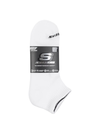 Skechers 3pk unisex terry qtr crew s111035-107 białe 43-46