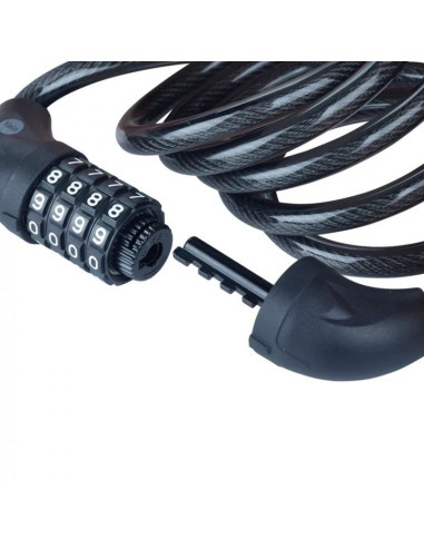 Linka rowerowa stalowa z zamkiem szyfrowym 10x1800mm yale essential security combination cable lock