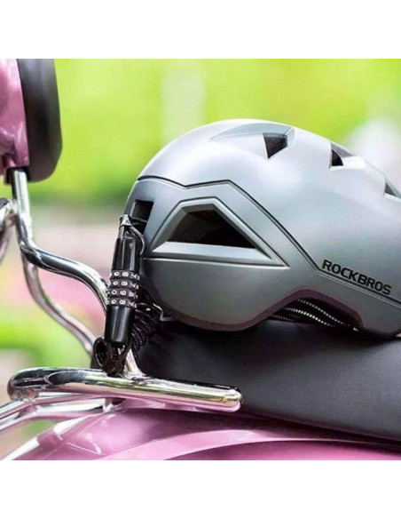 Zapięcie rowerowe rockbros t609 na szyfr 1,5m - czarne