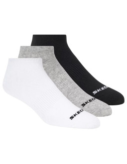 Skechers 3pk unisex non terry no show s114041-107 białe 39-42