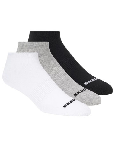 Skechers 3pk unisex non terry no show s114041-107 białe 39-42
