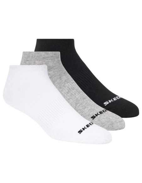 Skechers 3pk unisex non terry no show s114041-107 białe 39-42
