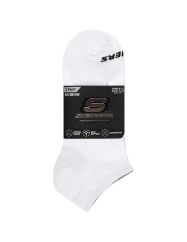 Skechers 3pk unisex non terry no show s114041-107 białe 39-42