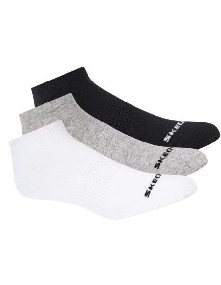 Skechers 3pk unisex non terry no show s114041-107 białe 39-42