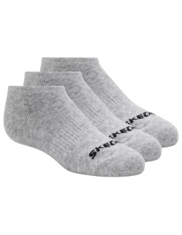 Skechers 3pk unisex non terry no show s114041-020 szare 39-42