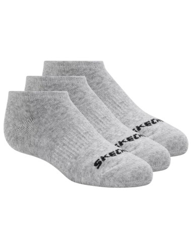 Skechers 3pk unisex non terry no show s114041-020 szare 39-42