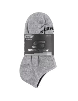 Skechers 3pk unisex non terry no show s114041-020 szare 39-42 2