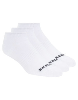 Skechers 3pk unisex non terry no show s114041-100 białe 39-42