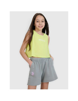 Crop top oversize z nadrukiem dziewczęcy 4f 4fjwss25tslef112-45s 2