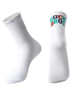 Rockbros skarpety sportowe białe/napis m