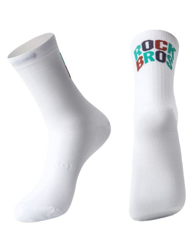 Rockbros skarpety sportowe białe/napis m