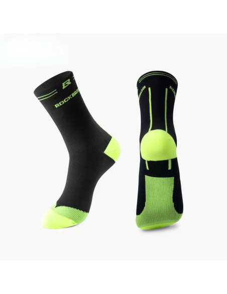 Rockbros skarpety sportowe czarny-fluor m