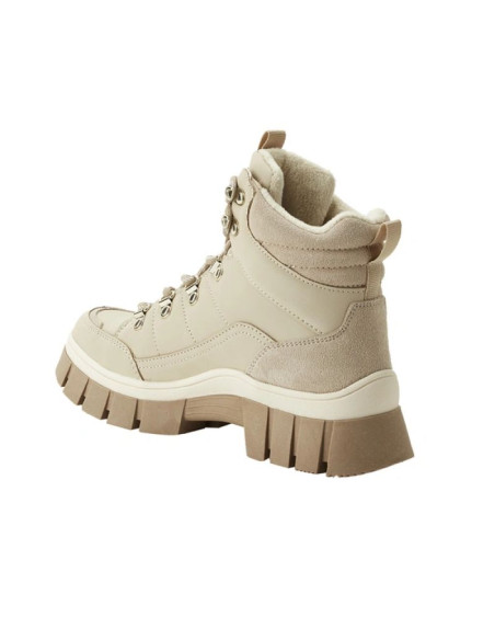 Lee cooper buty zimowe damskie beżowe botki ocieplane trzewiki