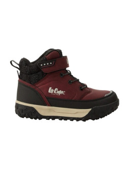 Lee cooper buty sportowe trzewiki burgundowe za kostkę ocieplane