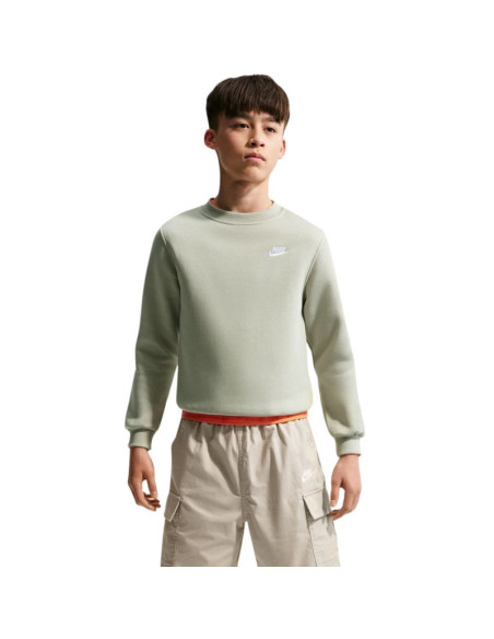 Bluza dla dzieci nike sportswear club fleece jasnozielona fd3006 304  l