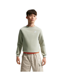 Bluza dla dzieci nike sportswear club fleece jasnozielona fd3006 304  m