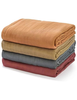 Momcozy sj007 4-pack | miękkie kocyki do przewijania | 120 x 120 cm