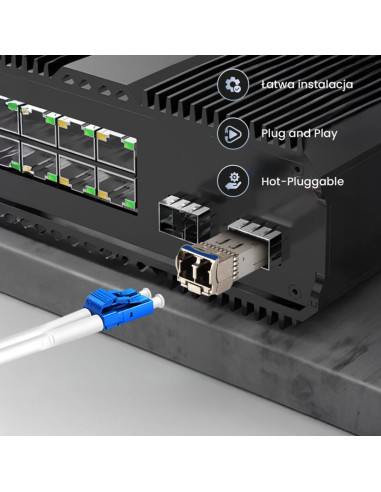 Extralink sfp+ 10g 2-pack | moduł sfp+ | 10gbps, lc/upc, 1310nm, 10km, single mode, dom