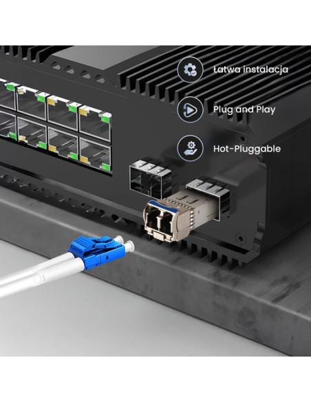 Extralink sfp+ 10g 2-pack | moduł sfp+ | 10gbps, lc/upc, 1310nm, 10km, single mode, dom