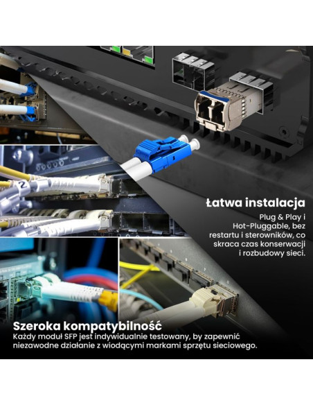 Extralink sfp+ 10g 2-pack | moduł sfp+ | 10gbps, lc/upc, 1310nm, 10km, single mode, dom