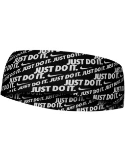 Opaska na głowę nike dri-fit fury czarno-biała n1003619010os
