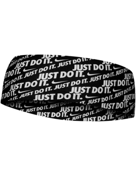 Opaska na głowę nike dri-fit fury czarno-biała n1003619010os