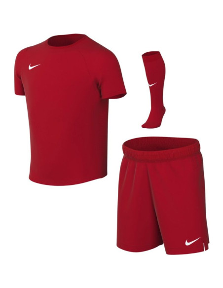 Komplet sportowy dla małych dzieci nike dri-fit park viii czerwony hv8260 657 xs
