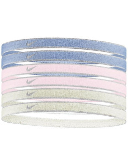 Opaski na włosy nike 6 szt. swoosh sport metalic-fioletowa, różowa, żółta n1002008511os