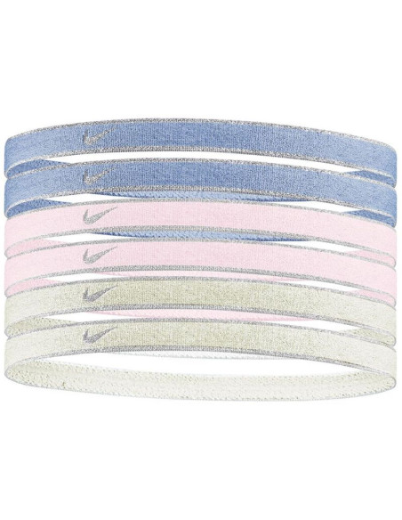 Opaski na włosy nike 6 szt. swoosh sport metalic-fioletowa, różowa, żółta n1002008511os