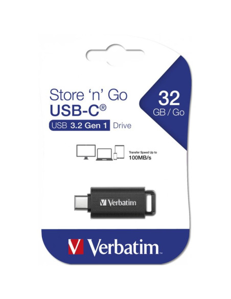 Verbatim store 'n' go pamięć usb 128 gb usb type-c 3.2 gen 1 (3.1 gen 1) czarny