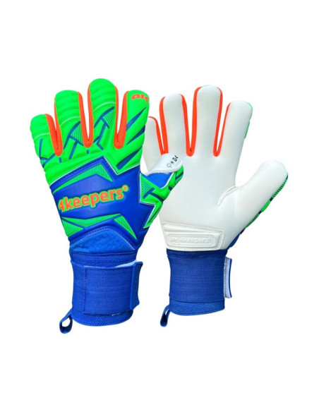 Rękawice bramkarskie 4keepers force v5.25 twist hnc niebiesko-zielone  9,5