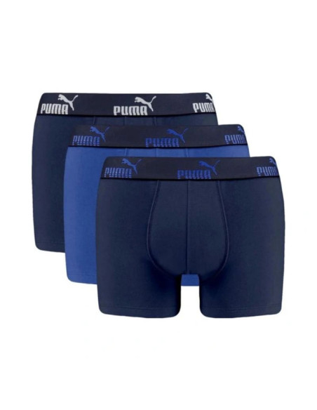 Puma bokserki majtki męskie boxershorts 3pak niebieskie granatowe