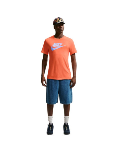 Koszulka męska nike nsw tee icon futura pomarańczowa ar5004 835