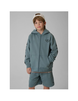 Bluza dresowa loose z kapturem chłopięca 4f 4fjrss26tswsm3052-46s