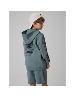 Bluza dresowa loose z kapturem chłopięca 4f 4fjrss26tswsm3052-46s 2