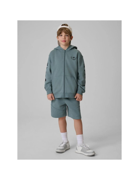 Bluza dresowa loose z kapturem chłopięca 4f 4fjrss26tswsm3052-46s
