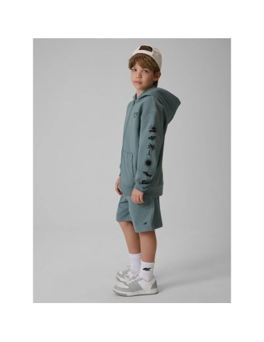 Bluza dresowa loose z kapturem chłopięca 4f 4fjrss26tswsm3052-46s
