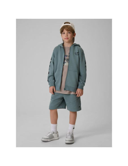 Bluza dresowa loose z kapturem chłopięca 4f 4fjrss26tswsm3052-46s