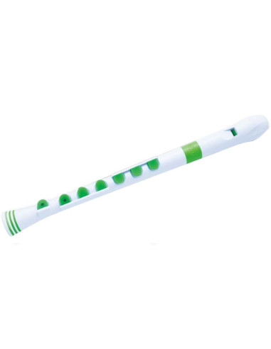 Nuvo recorder + biało-zielony - flet prosty sopranowy
