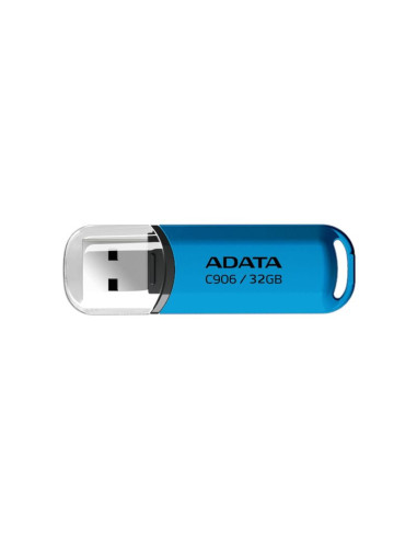 Adata ac906-32g-rwb pamięć usb 32 gb usb typu-a 2.0 niebieski, przezroczysty